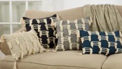 Beige Frayed Tassel Lumbar Pillow-Kirkland's Home Best