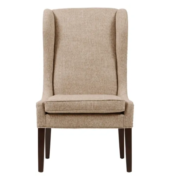 Beige High Wingback Nailhead Trim Dining Chair-Kirkland's Home Discount