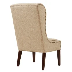Beige High Wingback Nailhead Trim Dining Chair-Kirkland's Home Discount