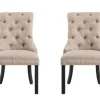 Beige Hourglass Tufted Dining Chairs, Set Of 2-Kirkland's Home Outlet