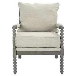 Beige Liam Turned Leg Accent Chair-Kirkland's Home Clearance