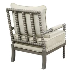 Beige Liam Turned Leg Accent Chair-Kirkland's Home Clearance