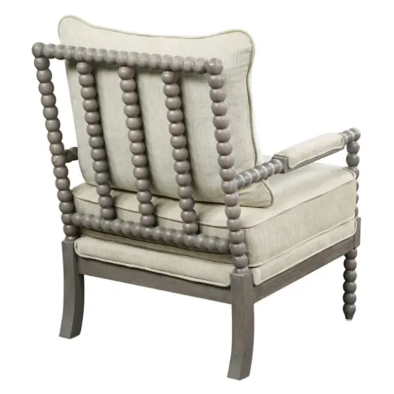 Beige Liam Turned Leg Accent Chair-Kirkland's Home Clearance