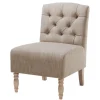 Beige Luna Tufted Armless Accent Chair-Kirkland's Home Outlet