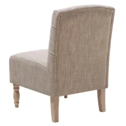 Beige Luna Tufted Armless Accent Chair-Kirkland's Home Outlet