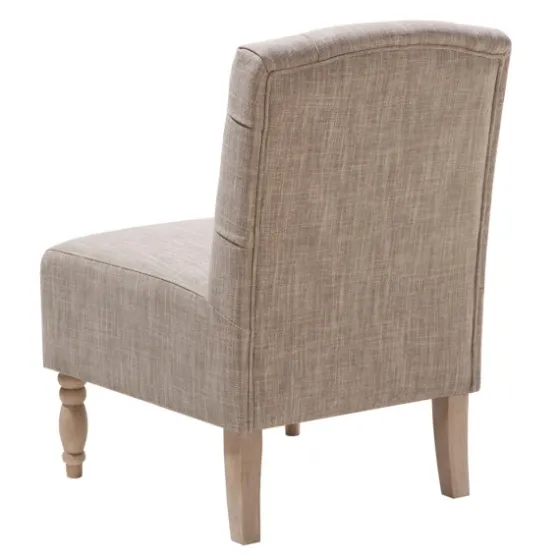 Beige Luna Tufted Armless Accent Chair-Kirkland's Home Outlet
