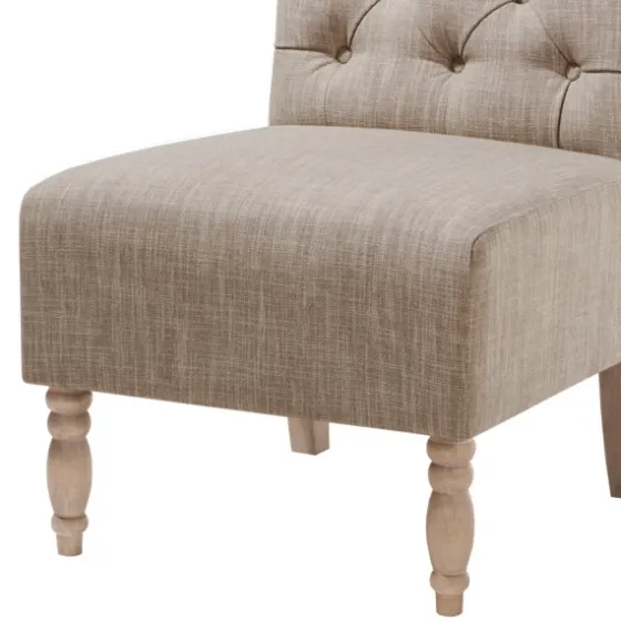 Beige Luna Tufted Armless Accent Chair-Kirkland's Home Outlet