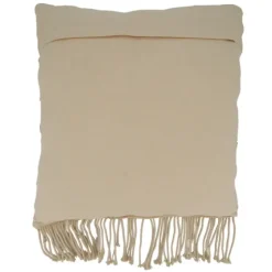 Beige Macrame Design Throw Pillow-Kirkland's Home Clearance