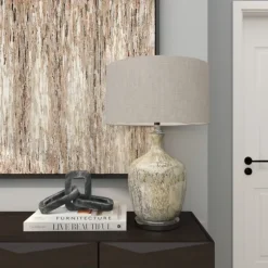 Beige Marbled Mercury Glass Table Lamp-Kirkland's Home Outlet