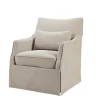 Beige Martha Stewart Skirted Swivel Accent Chair-Kirkland's Home Cheap