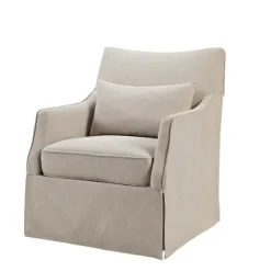 Beige Martha Stewart Skirted Swivel Accent Chair-Kirkland's Home Cheap