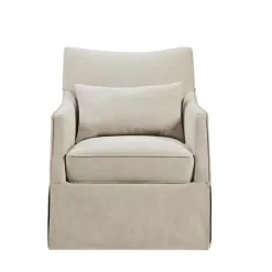 Beige Martha Stewart Skirted Swivel Accent Chair-Kirkland's Home Cheap