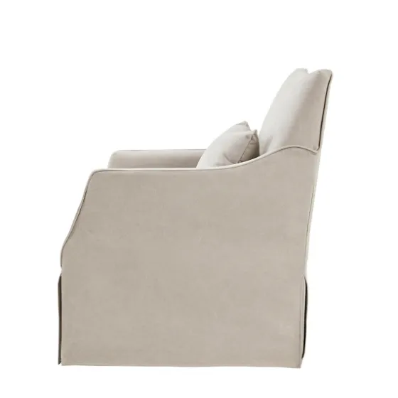 Beige Martha Stewart Skirted Swivel Accent Chair-Kirkland's Home Cheap