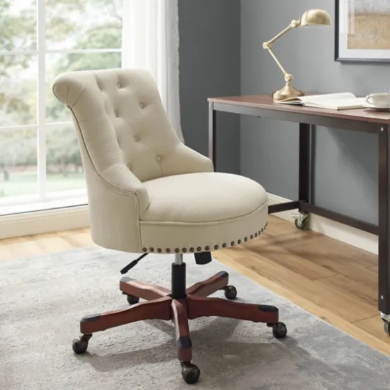 Beige Miller Tufted Office Chair-Kirkland's Home Cheap