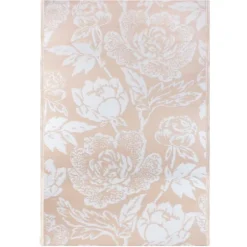 Beige Roses Outdoor Area Rug, 4X6-Kirkland's Home Cheap