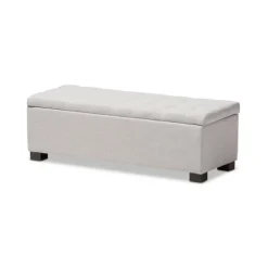 Beige Tufted Contemporary Storage Bench-Kirkland's Home Hot