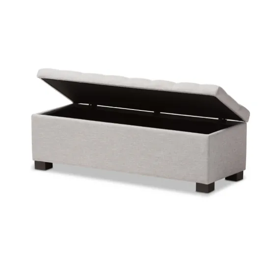 Beige Tufted Contemporary Storage Bench-Kirkland's Home Hot