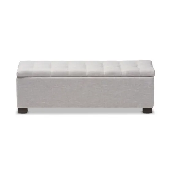Beige Tufted Contemporary Storage Bench-Kirkland's Home Hot