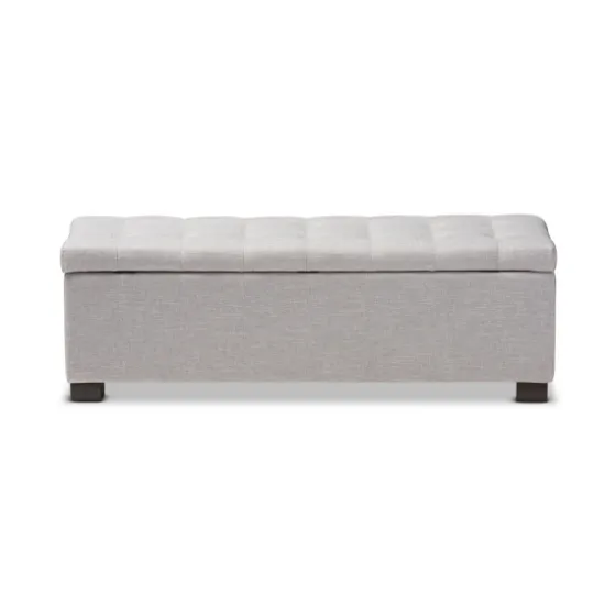 Beige Tufted Contemporary Storage Bench-Kirkland's Home Hot