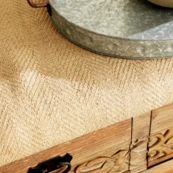 Beige Upholstered Acanthus Carved Wooden Bench-Kirkland's Home Best Sale
