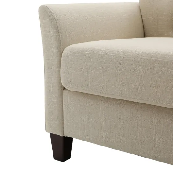 Beige Upholstered Button Tufted Loveseat-Kirkland's Home Outlet