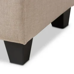 Beige Upholstered Storage Ottoman-Kirkland's Home Sale