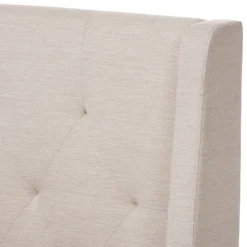 Beige Upholstered Wingback Queen Platform Bed-Kirkland's Home Cheap
