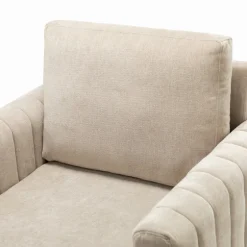 Beige Velvet Channel Stitch Accent Chair-Kirkland's Home Best Sale