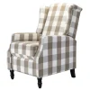 Beige Windowpane Plaid Recliner-Kirkland's Home Cheap