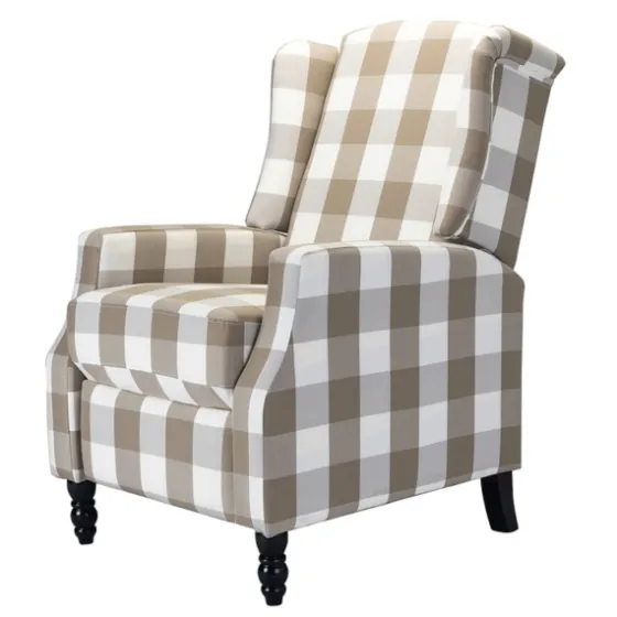 Beige Windowpane Plaid Recliner-Kirkland's Home Cheap