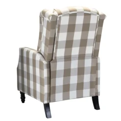 Beige Windowpane Plaid Recliner-Kirkland's Home Cheap
