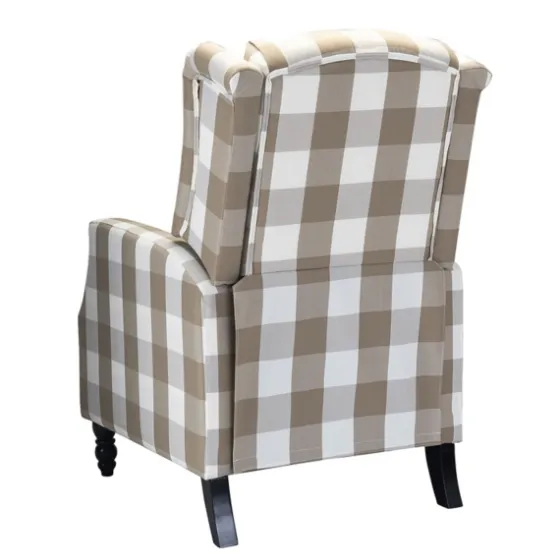 Beige Windowpane Plaid Recliner-Kirkland's Home Cheap