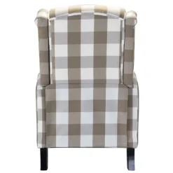 Beige Windowpane Plaid Recliner-Kirkland's Home Cheap