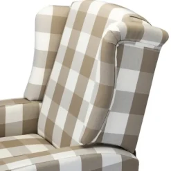 Beige Windowpane Plaid Recliner-Kirkland's Home Cheap