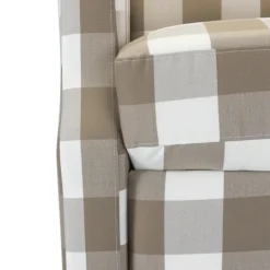Beige Windowpane Plaid Recliner-Kirkland's Home Cheap
