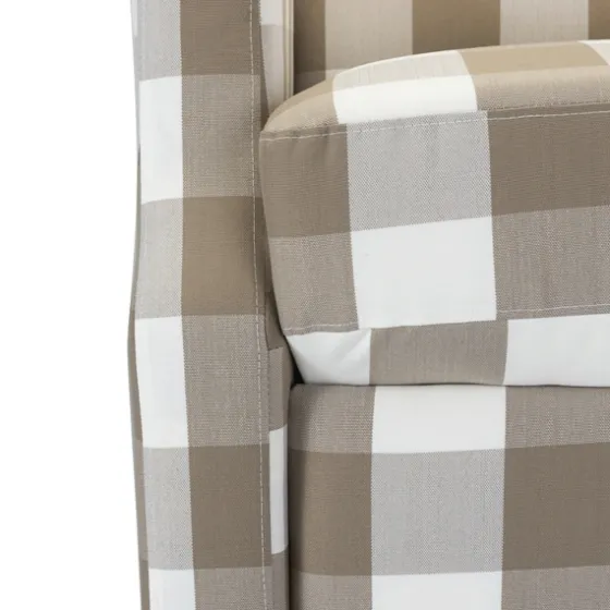 Beige Windowpane Plaid Recliner-Kirkland's Home Cheap