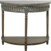 Beige Wood And Metal Half Moon Console Table-Kirkland's Home Cheap