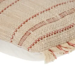 Beige Woven Red Stripes Lumbar Pillow-Kirkland's Home Best Sale