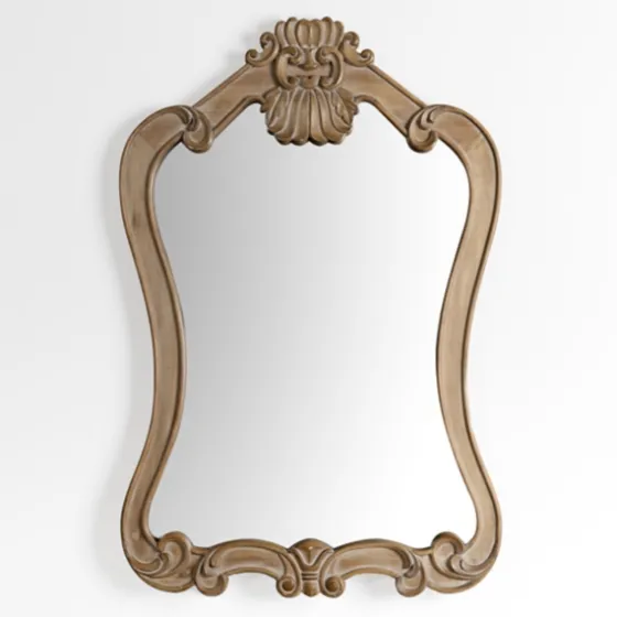 Belle Natural Scroll Top Wall Mirror-Kirkland's Home Fashion