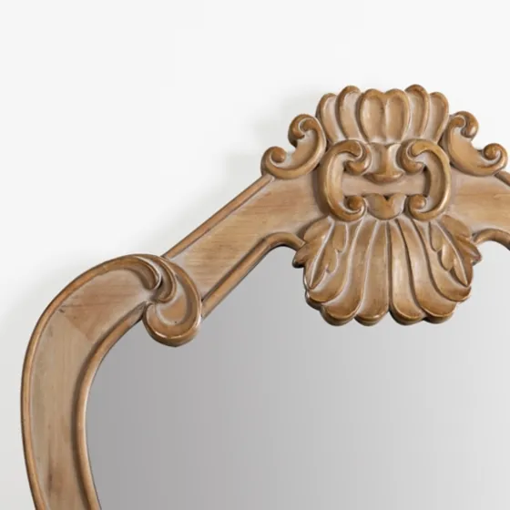Belle Natural Scroll Top Wall Mirror-Kirkland's Home Fashion
