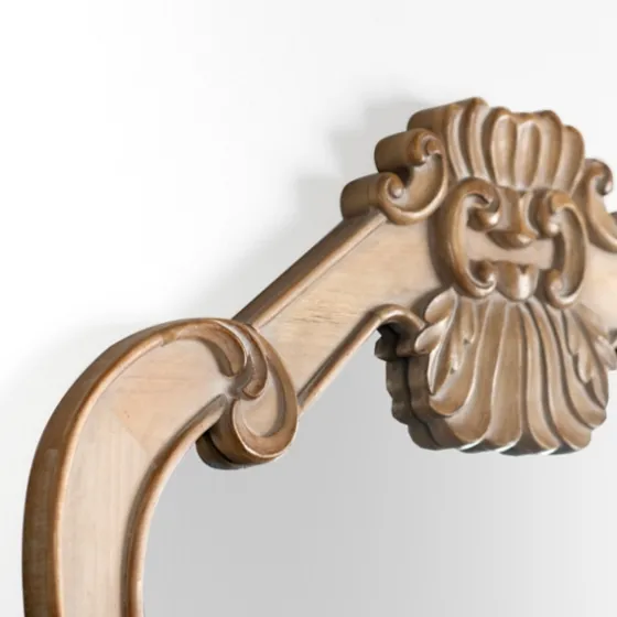 Belle Natural Scroll Top Wall Mirror-Kirkland's Home Fashion
