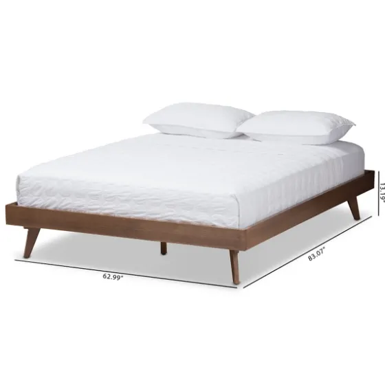 Benjamin Walnut Tapered Leg King Bed Frame-Kirkland's Home Clearance