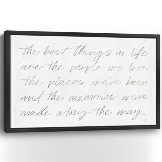 Best Things Framed Canvas Art Print, 38X26 In.-Kirkland's Home Hot