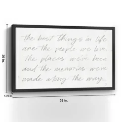 Best Things Framed Canvas Art Print, 38X26 In.-Kirkland's Home Hot