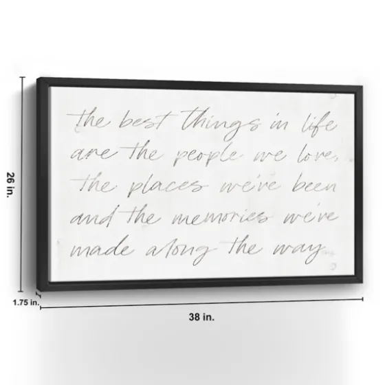 Best Things Framed Canvas Art Print, 38X26 In.-Kirkland's Home Hot