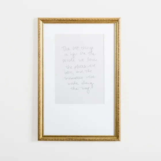 Best Things In Life Gold Framed Wall Plaque-Kirkland's Home Discount