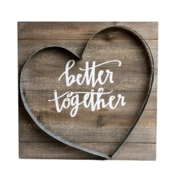 Better Together Metal And Wood Plank Wall Plaque-Kirkland's Home Outlet