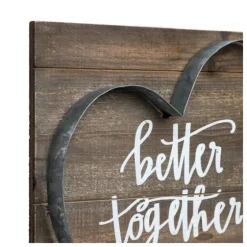 Better Together Metal And Wood Plank Wall Plaque-Kirkland's Home Outlet
