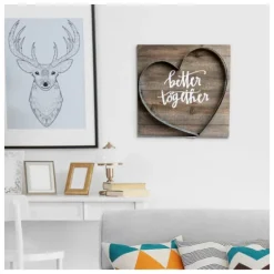 Better Together Metal And Wood Plank Wall Plaque-Kirkland's Home Outlet