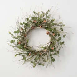 Birch And Eucalyptus Pod Wreath-Kirkland's Home Fashion